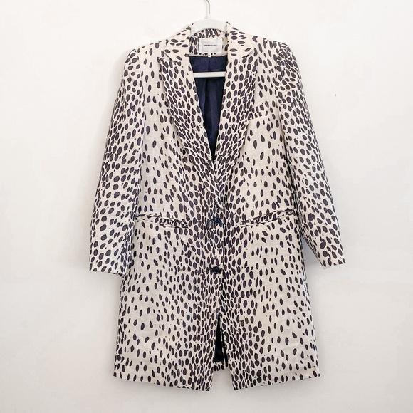 Emerson Fry Wingtip Coat in Leopard Linen 4 - Picture 6 of 10